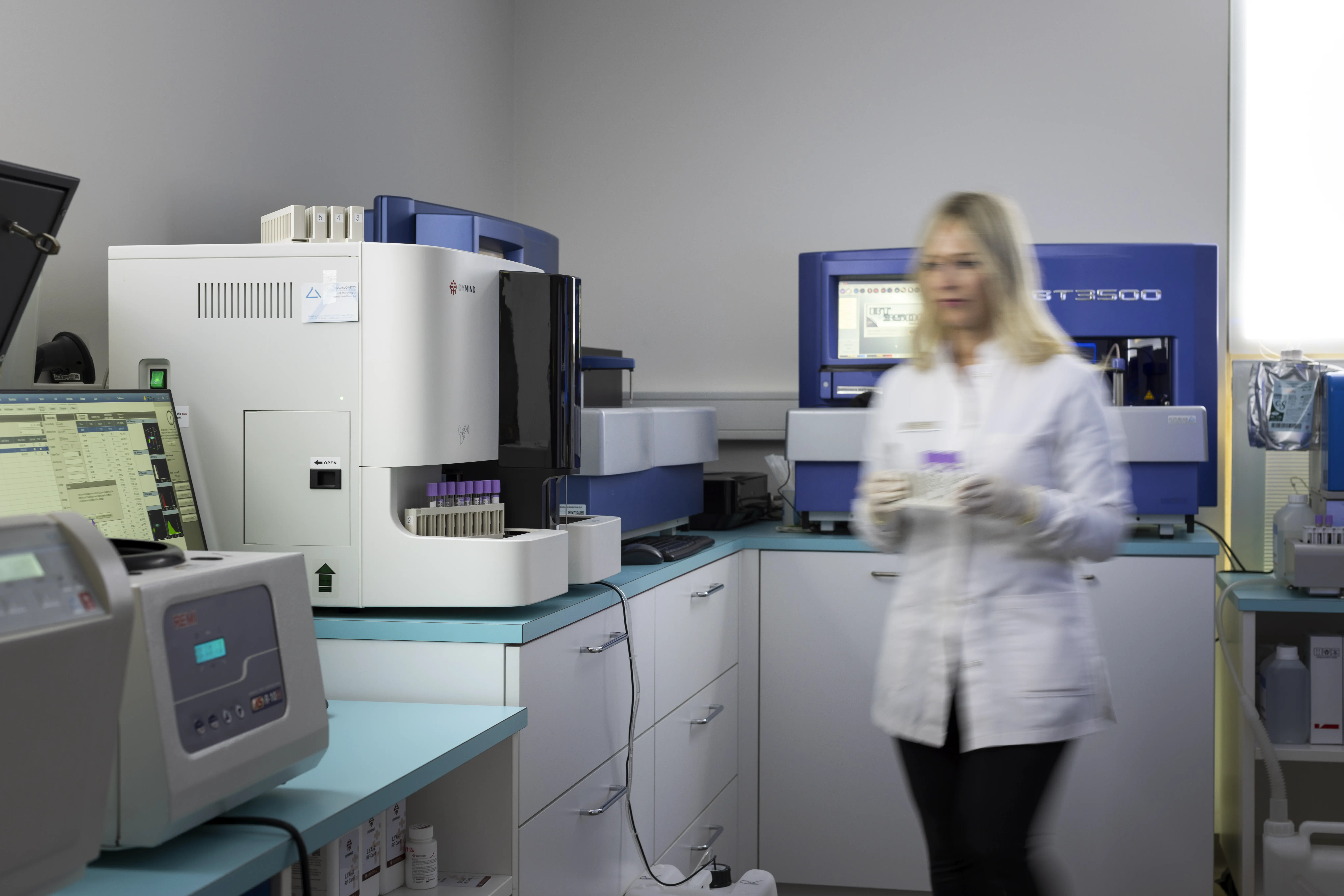 Hauseigenes Analyselabor im Medical Center des Palace Merano — Blutbild, Metabolik-Panels und Biomarker-Auswertung als Grundlage jedes Revital-Programms (© Alessandro Moggi für Palace Merano)